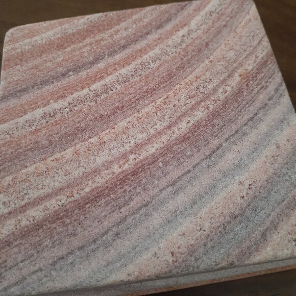 Rainbow Sandstone Square Set of 4 Cork Back Coasters - Picture 6 of 8